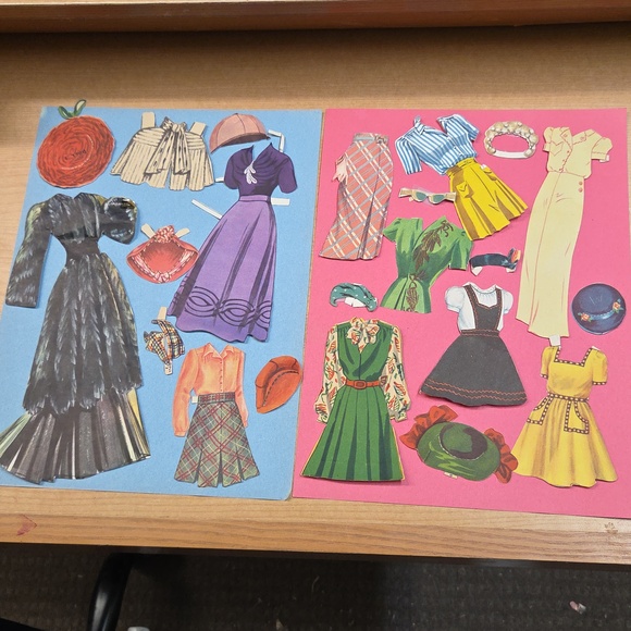Huge Lot Vintage Paper Doll Clothes-1950s Starlets & Fashion-Whitman/Merrill - Picture 6 of 13